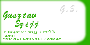 gusztav szijj business card